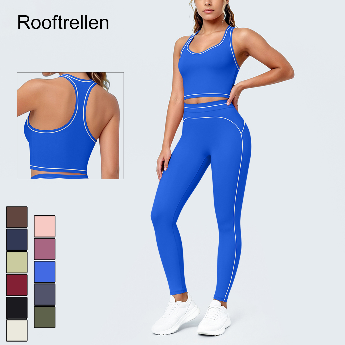 Women'S Fashion Leggings - Damen Sommer Fitness Yoga Set Atmungsaktive