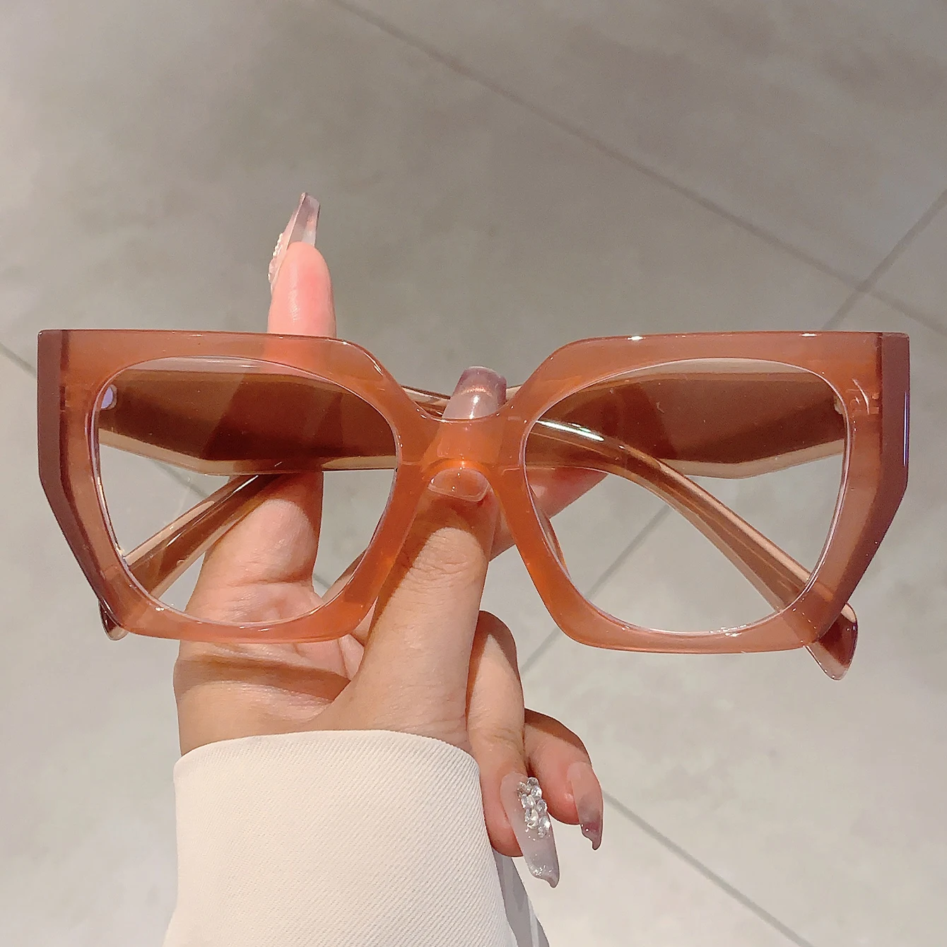 Women'S Fashion Glasses Non Prescription - GM LUMIAS Übergroße Damen-Brille, modisch, Vintage,