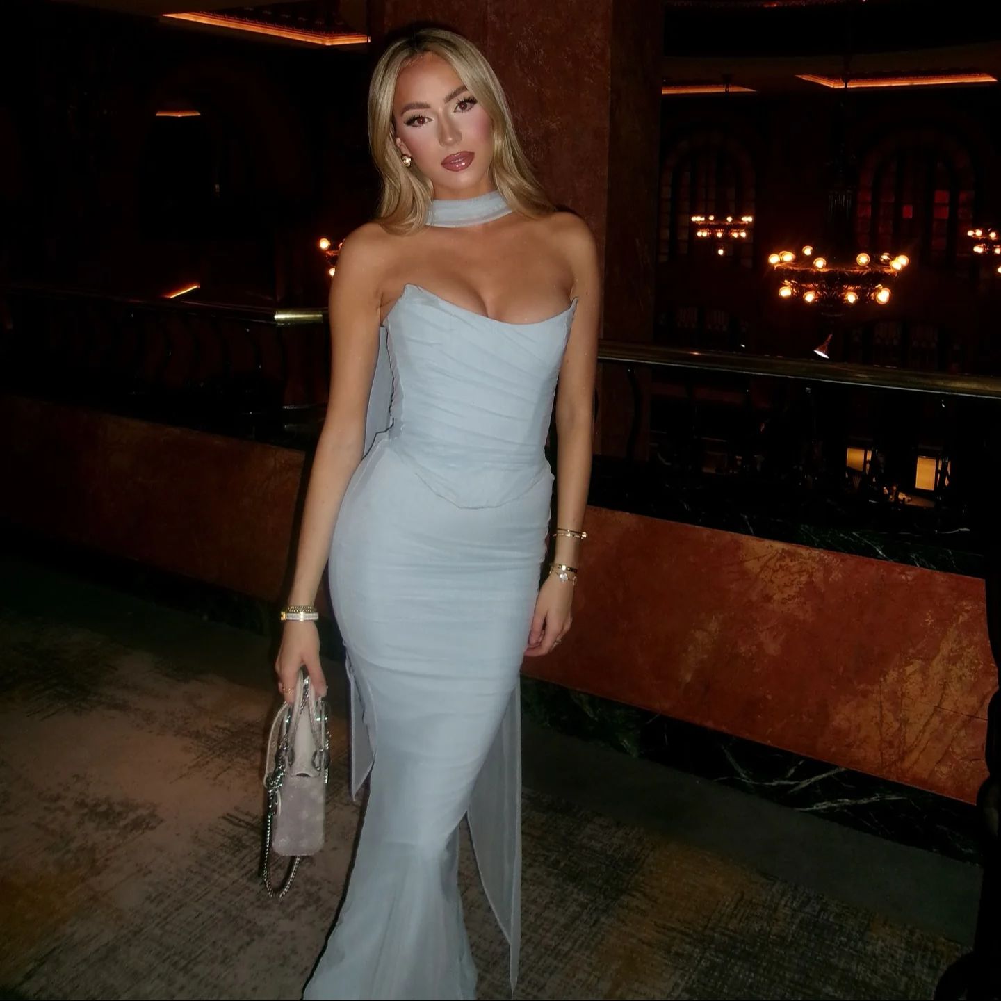 Bodycon Dress Women - Oligai Elegantes Maxi Hochzeitsgast-Kleiderset Sexy Trägerloses