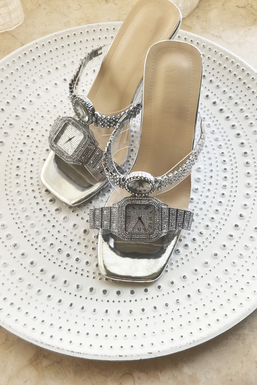 Fashion Women Watch - Originelles Design Kristalluhr High Heels Sandalen