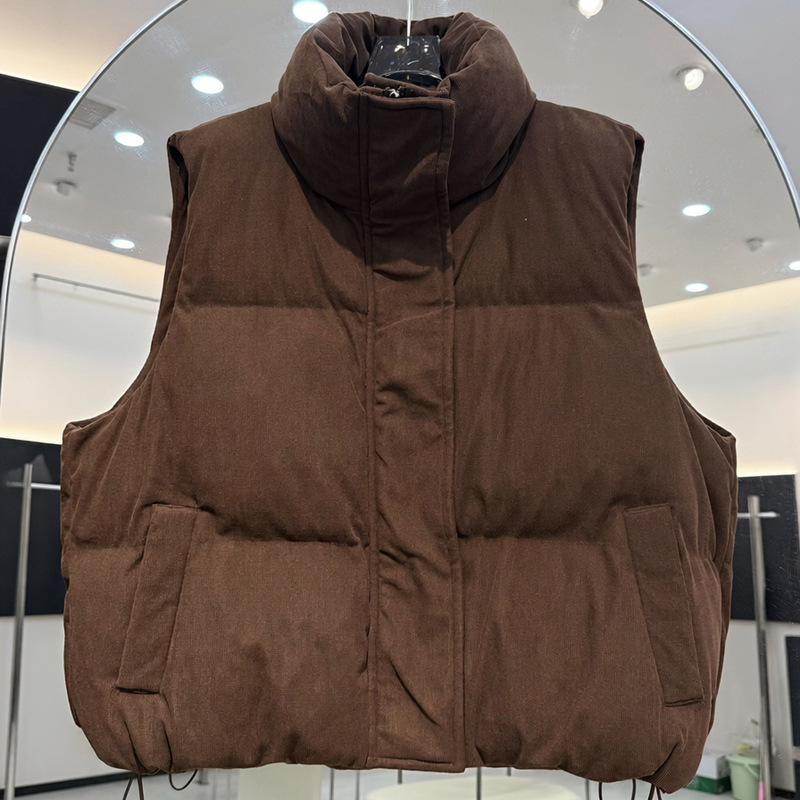 Women'S Fashion Gilet - Damen-Steppweste mit Stehkragen, kurze Weste mit