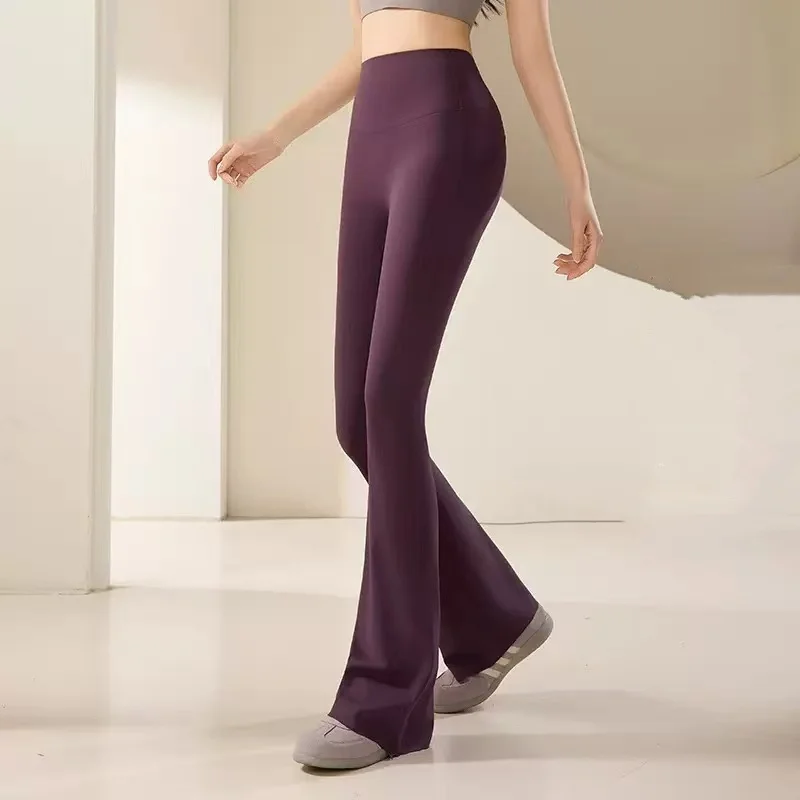 Women'S Fashion Leggings - Elastische Sharkskin Fitness-Yogahose mit hoher Taille,
