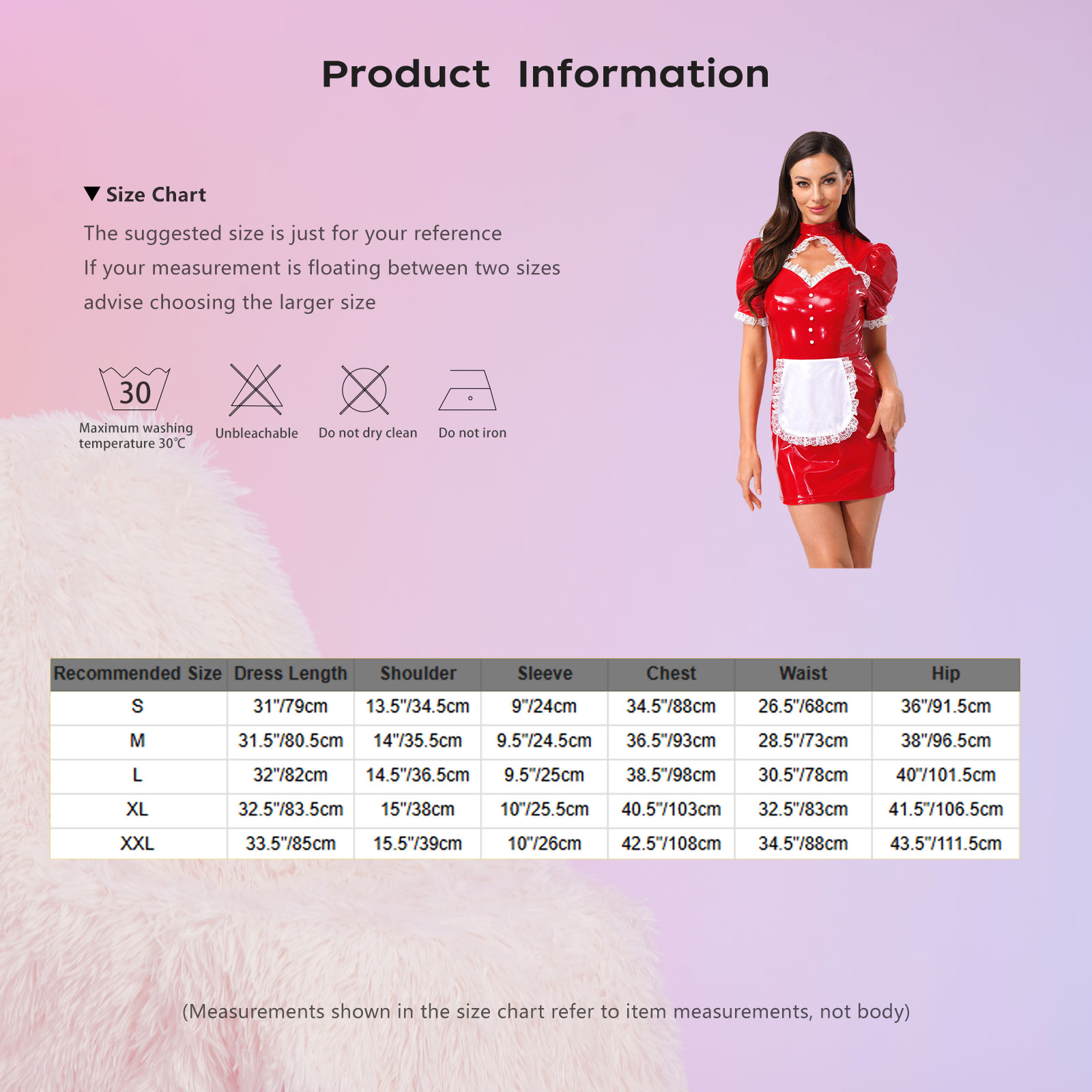 Bodycon Dress Women - Damen Französisches Dienstmädchen Cosplay Kostüm Dienstmädchen-Verkleidung