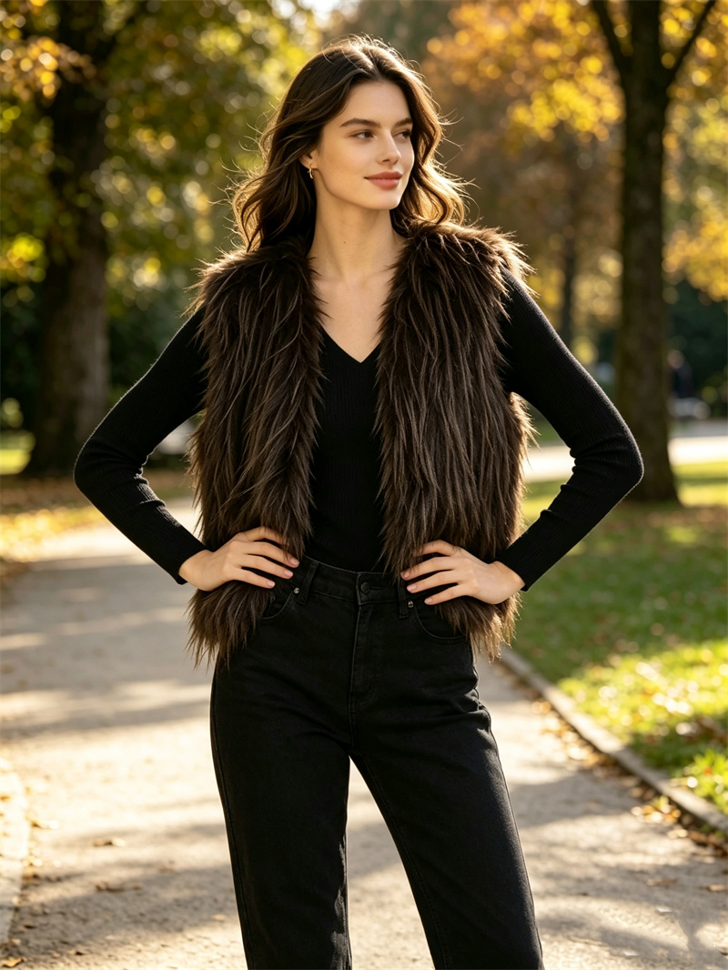 Women'S Fashion Gilet - Guobioziy Damen Kunstpelzweste 2026 Herbst Neu