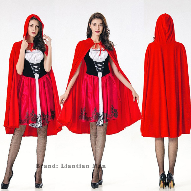 Women Fashion Reddit - Neues Halloween-Spielkostüm, Cosplay-Anime-Märchenkostüm, Rotkäppchen-Kostüm für Bühnenauftritte
