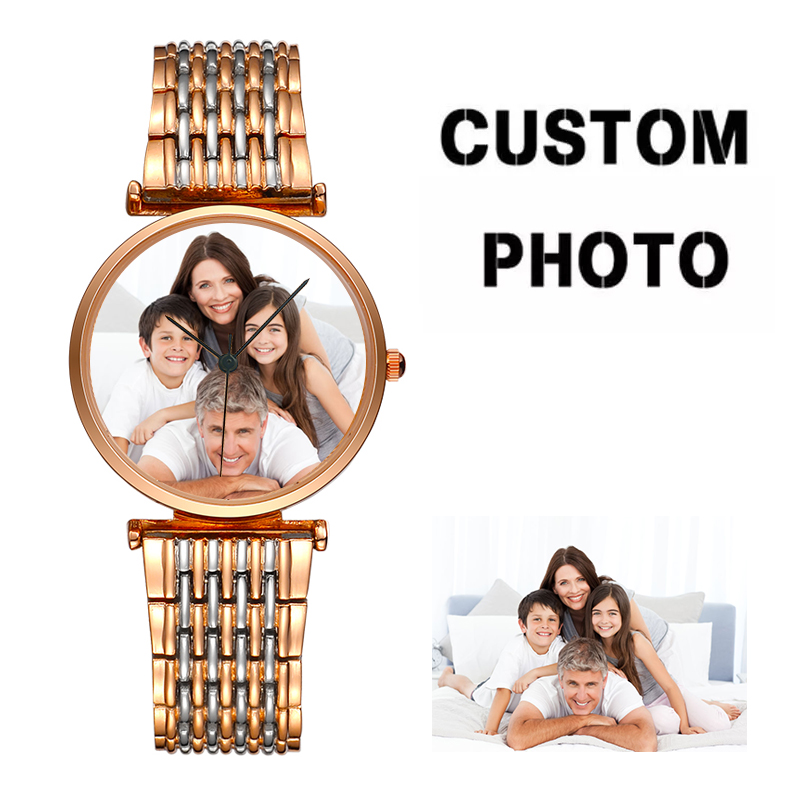 Fashion Women Watch - Damenuhr, individuelles Zifferblatt, Foto, Bild, Legierungsuhr,
