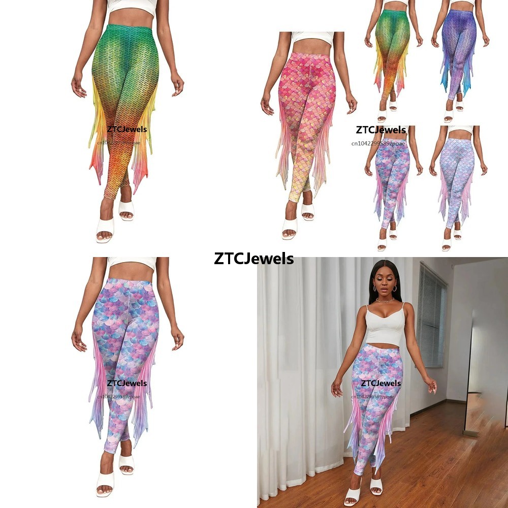 Meerjungfrau-Schuppen Bedruckt – Women'S Fashion Leggings Bewertung und Preis