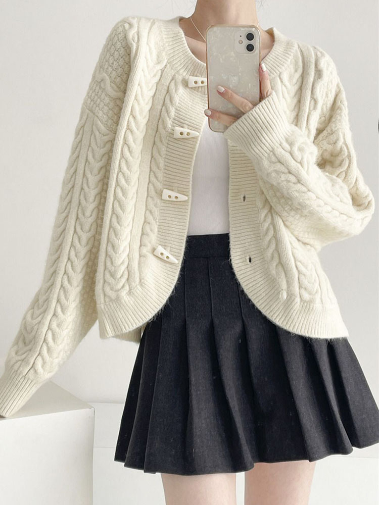 Hornknopf-Mode, langärmelig, S – Women'S Fashion Gilet Bewertung und Preis