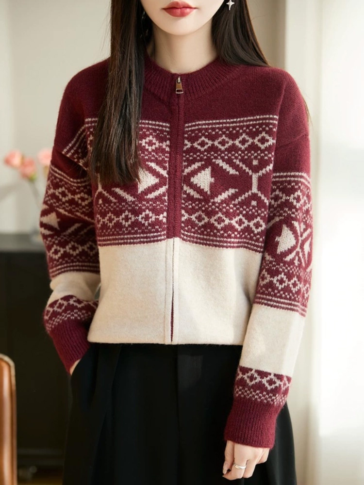Vintage Jacquard Koreanische M – Women'S Fashion Gilet Bewertung und Preis