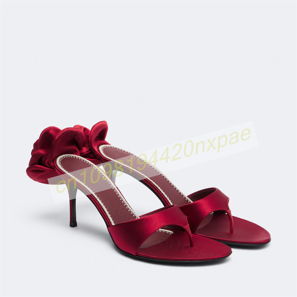 Damen Rote Satin Thong Mule Sa – Women Fashion Reddit Bewertung und Preis