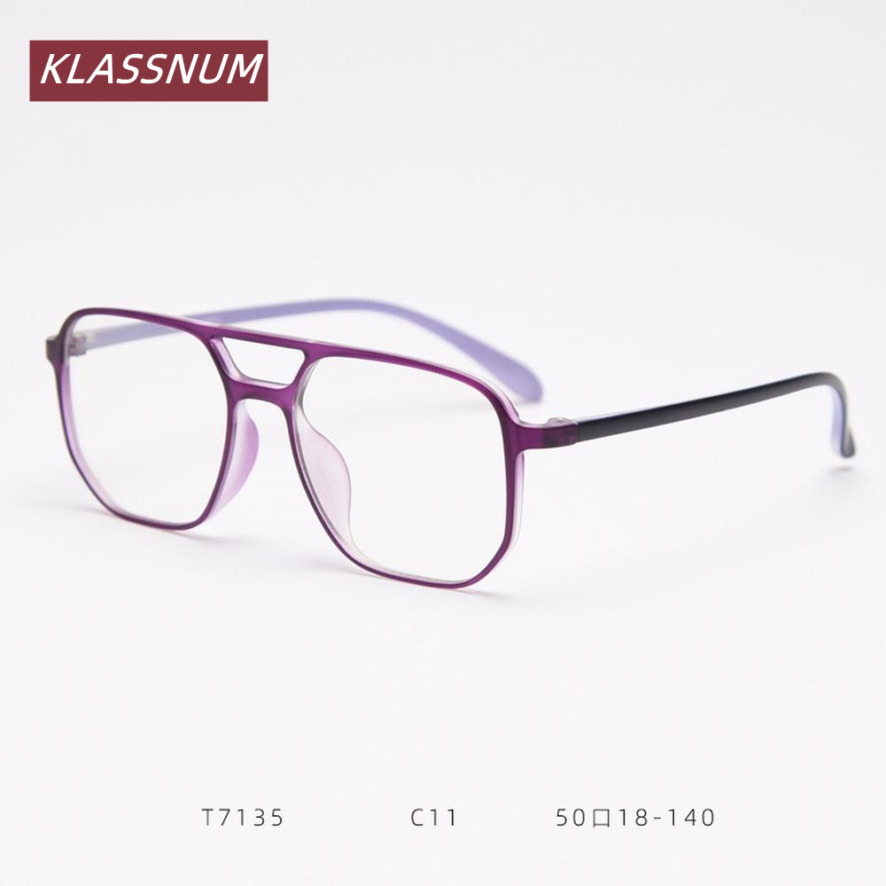 KLASSNUM Doppelbrücken-Quadrat – Women'S Fashion Glasses Non Prescription Bewertung und Preis