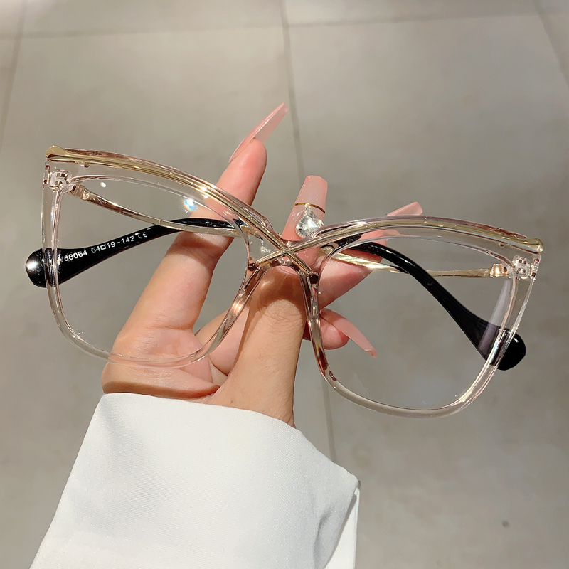 KAMMPT Übergroße Cat-Eye-Brill – Women'S Fashion Glasses Non Prescription Bewertung und Preis
