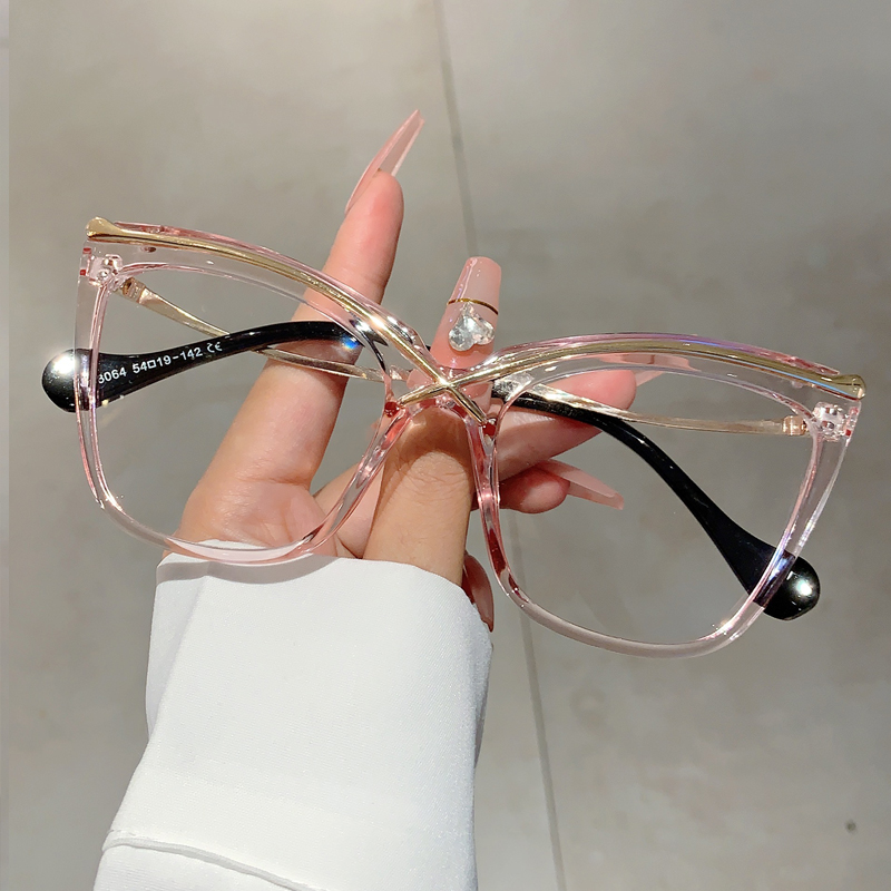 KAMMPT Übergroße Cat-Eye-Brill – Women'S Fashion Glasses Non Prescription Bewertung und Preis
