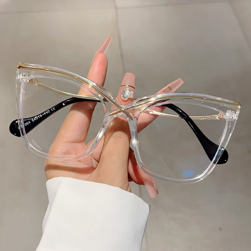 KAMMPT Übergroße Cat-Eye-Brill – Women'S Fashion Glasses Non Prescription Bewertung und Preis