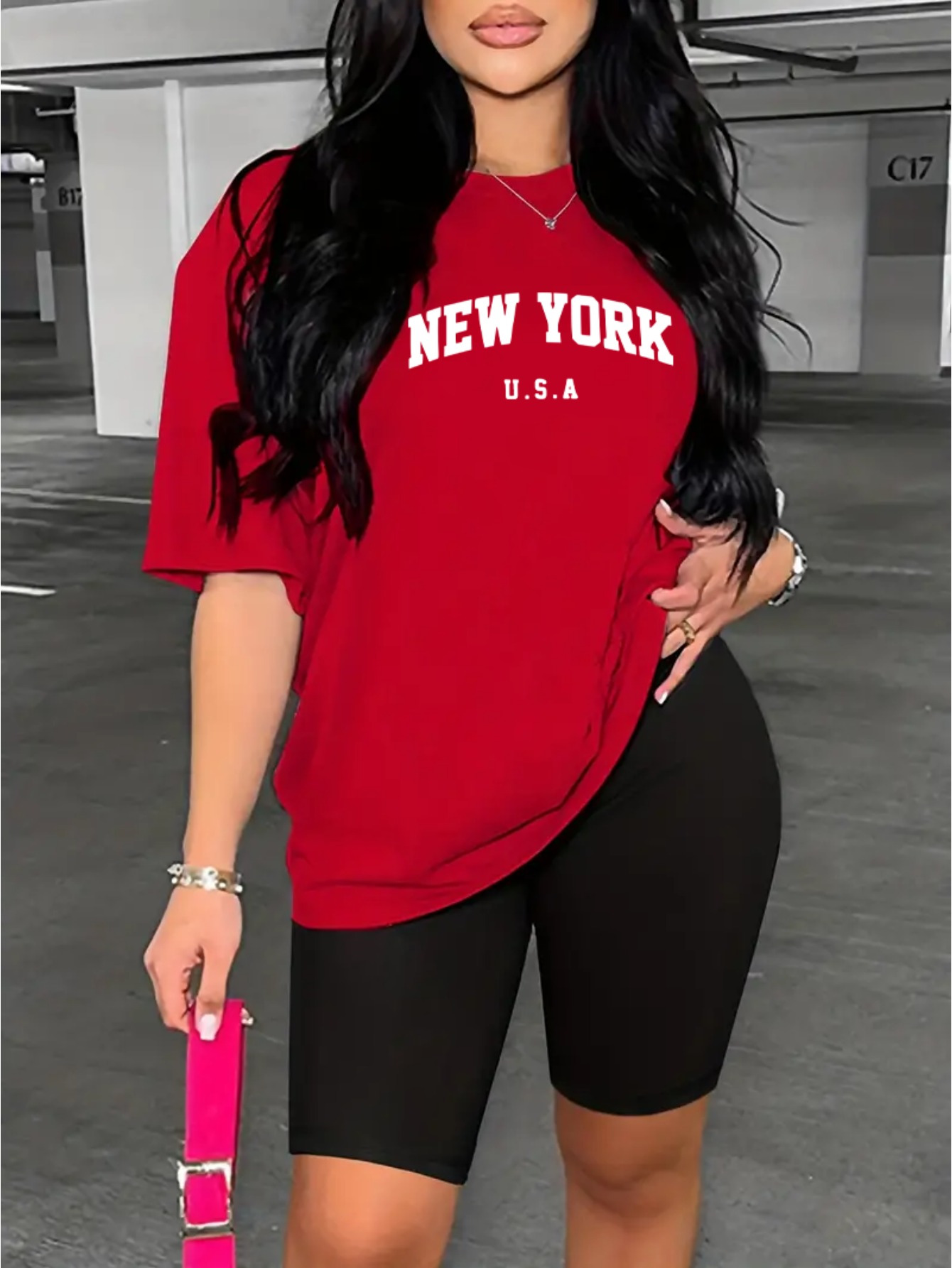 New York USA Druck T-Shirt Set – Women Fashion Usa Bewertung und Preis