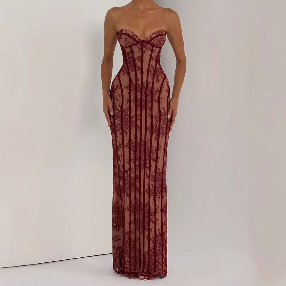Trägerloses Bodycon Maxikleid  – Bodycon Dress Women Bewertung und Preis