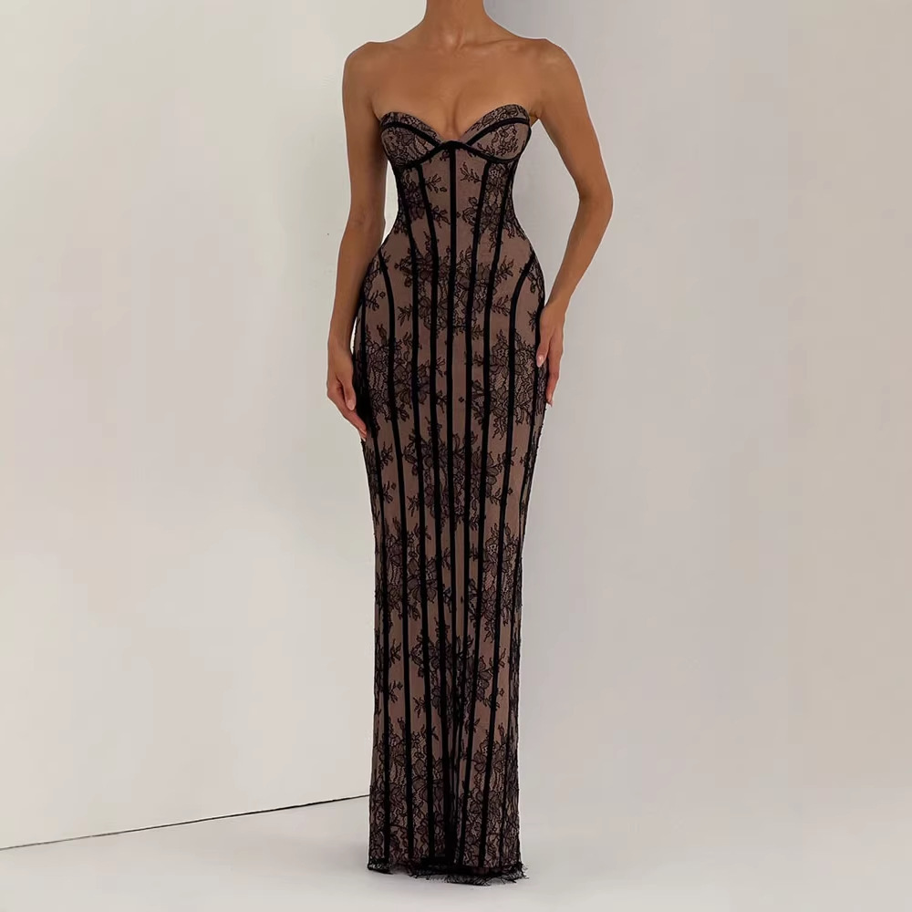 Trägerloses Bodycon Maxikleid  – Bodycon Dress Women Bewertung und Preis