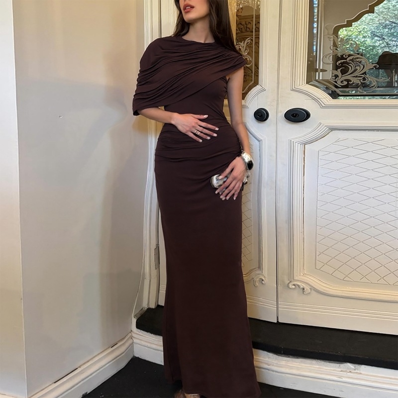 Einschultriges, gerafftes, asy – Bodycon Dress Women Bewertung und Preis
