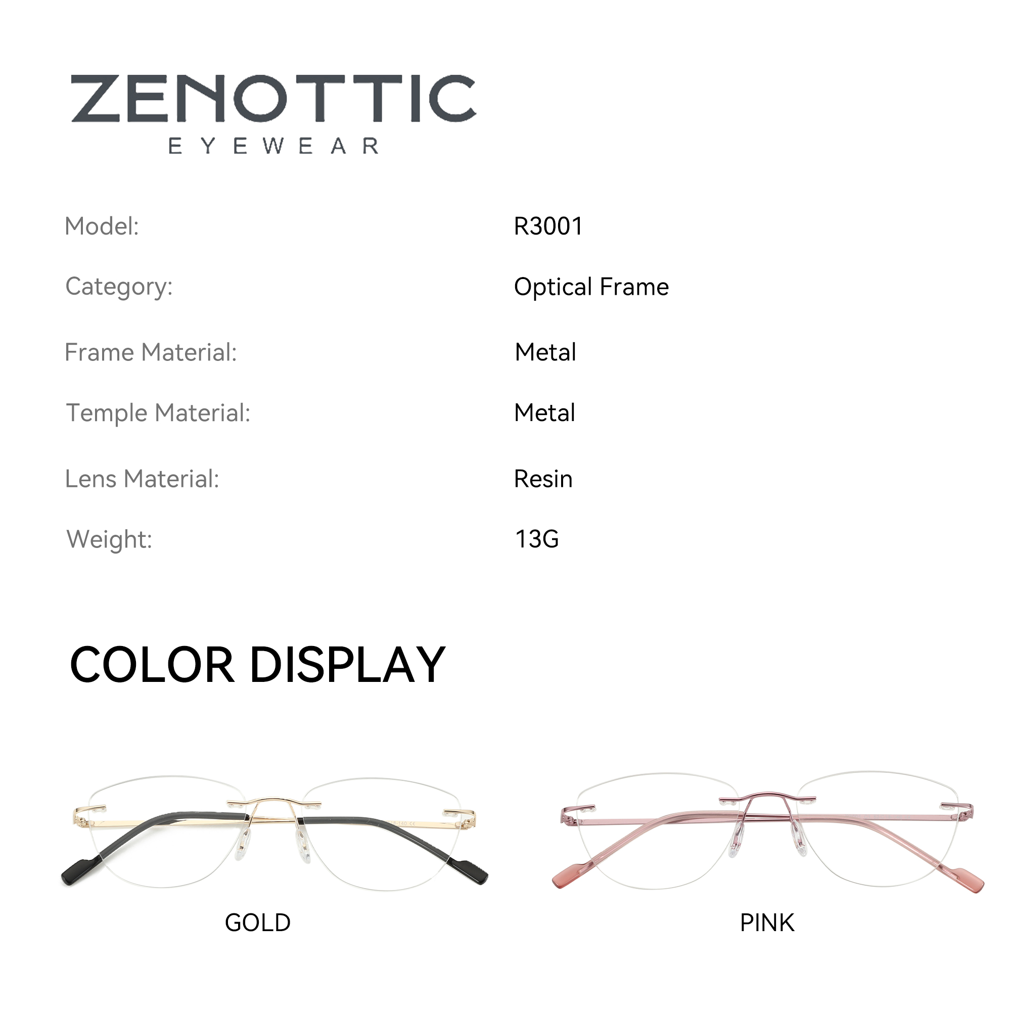 Zenottic Mode Cat Eye randlose – Women'S Fashion Glasses Non Prescription Bewertung und Preis