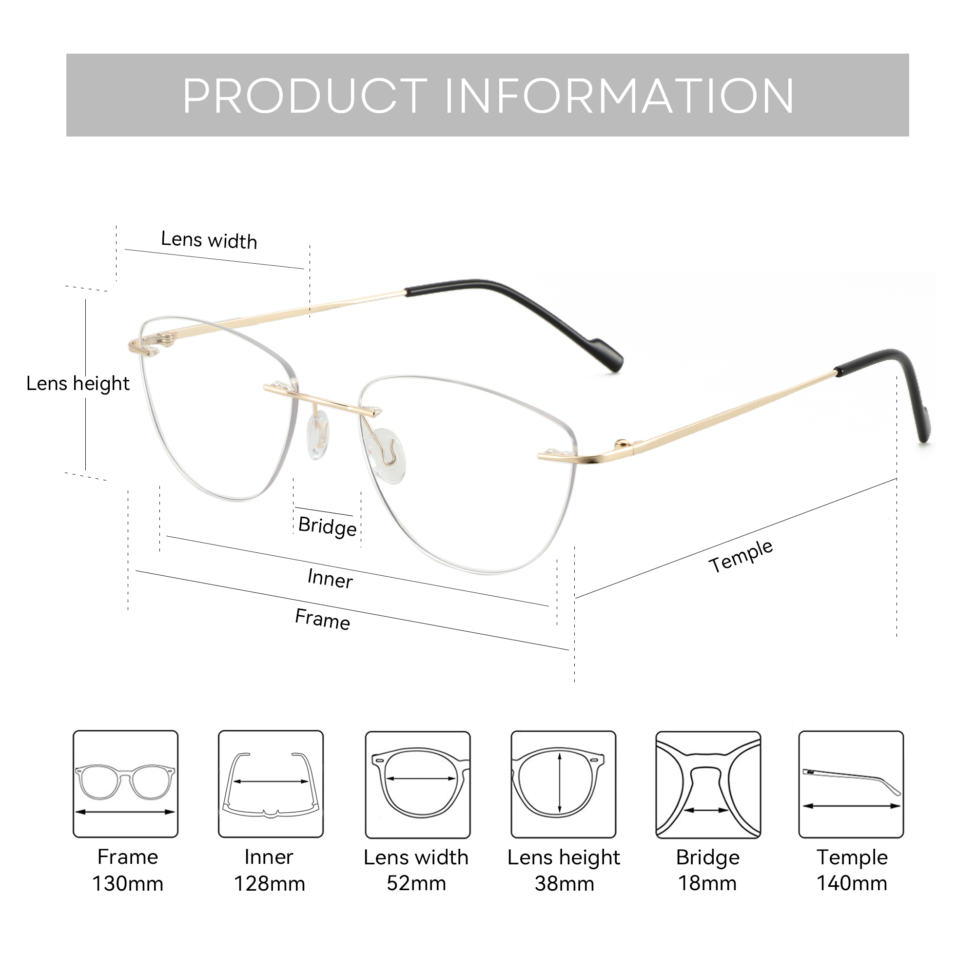 Zenottic Mode Cat Eye randlose – Women'S Fashion Glasses Non Prescription Bewertung und Preis